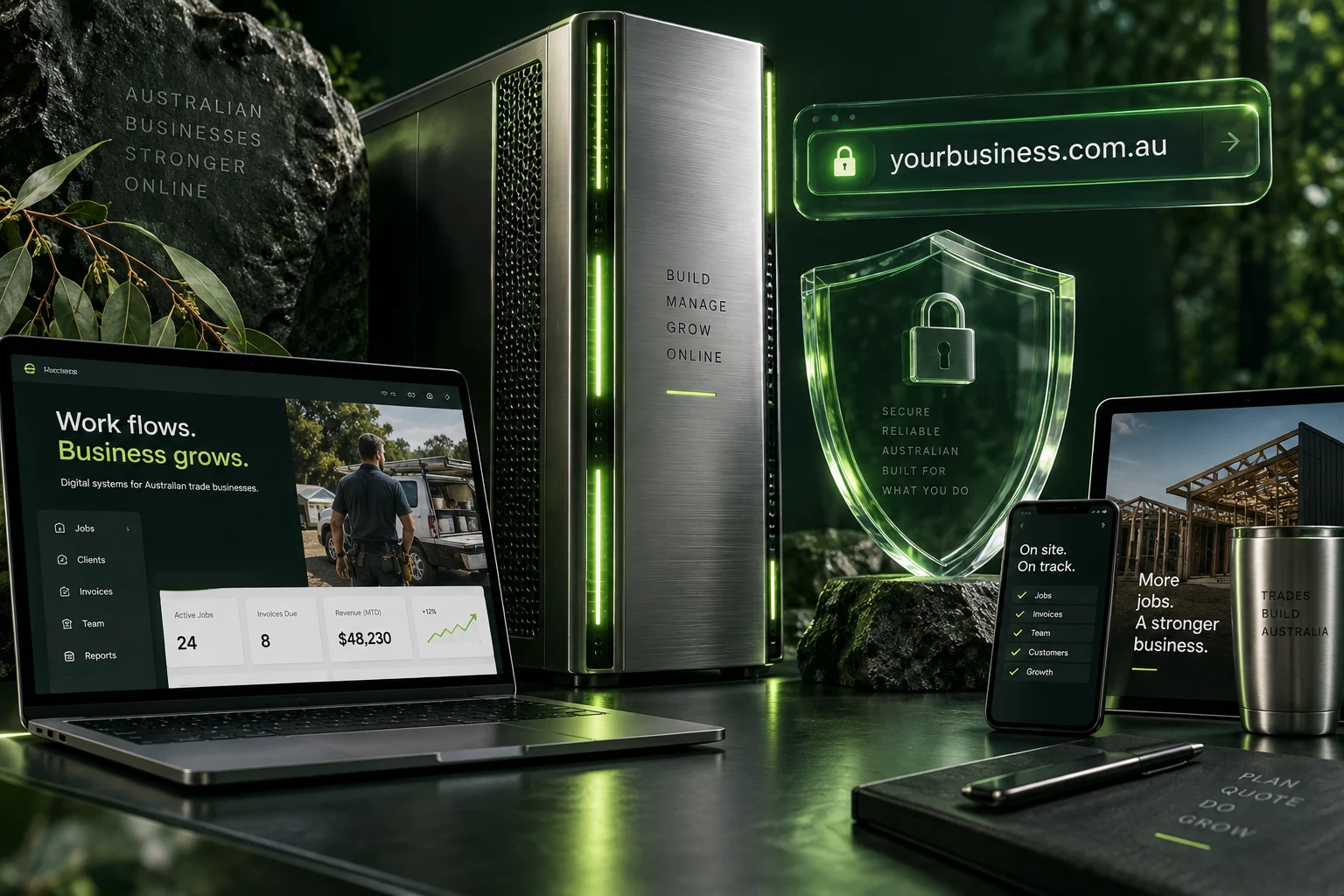 3D metal server, domain address and security shield